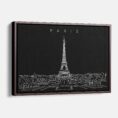 Framed Paris Canvas Print - Main - Dark