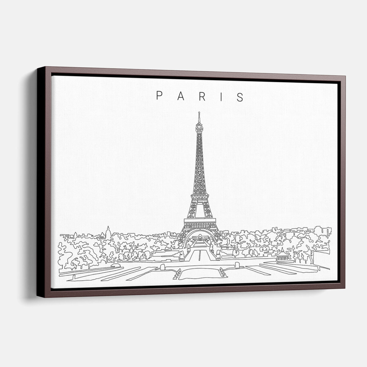 Framed Paris Canvas Print - Main - Light