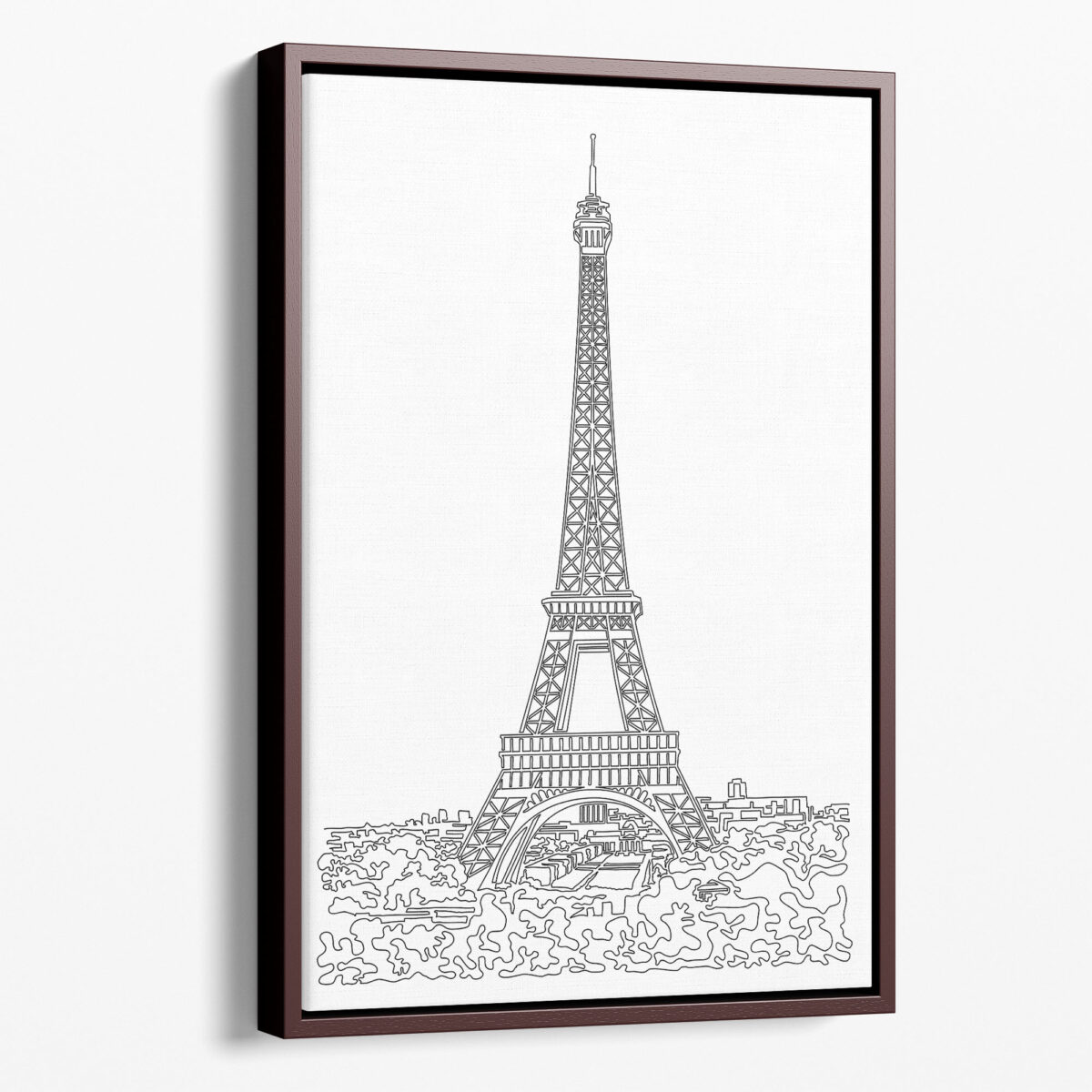 Paris Eiffel Tower Canvas Art Print - Portrait