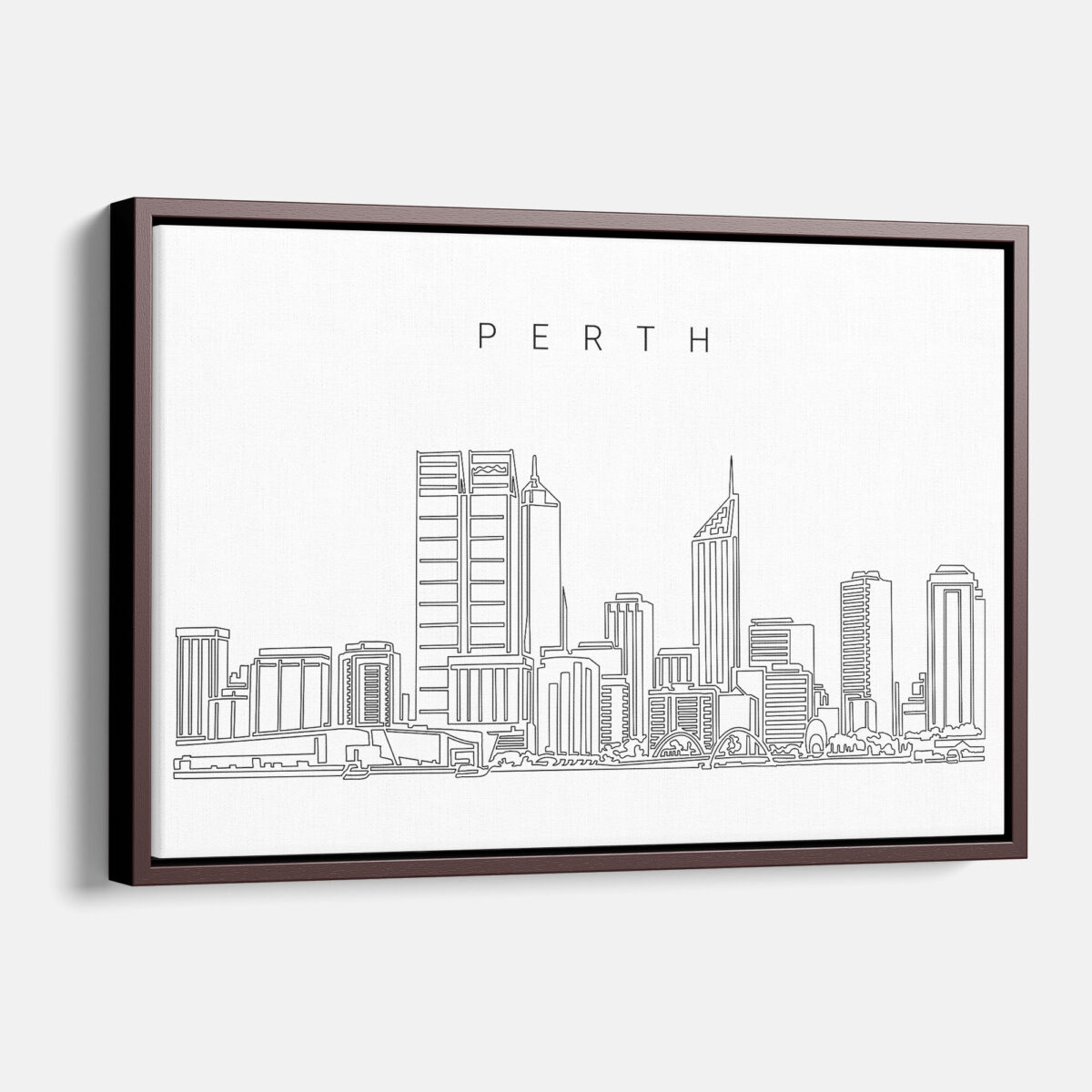 Framed Perth Canvas Print - Main - Light