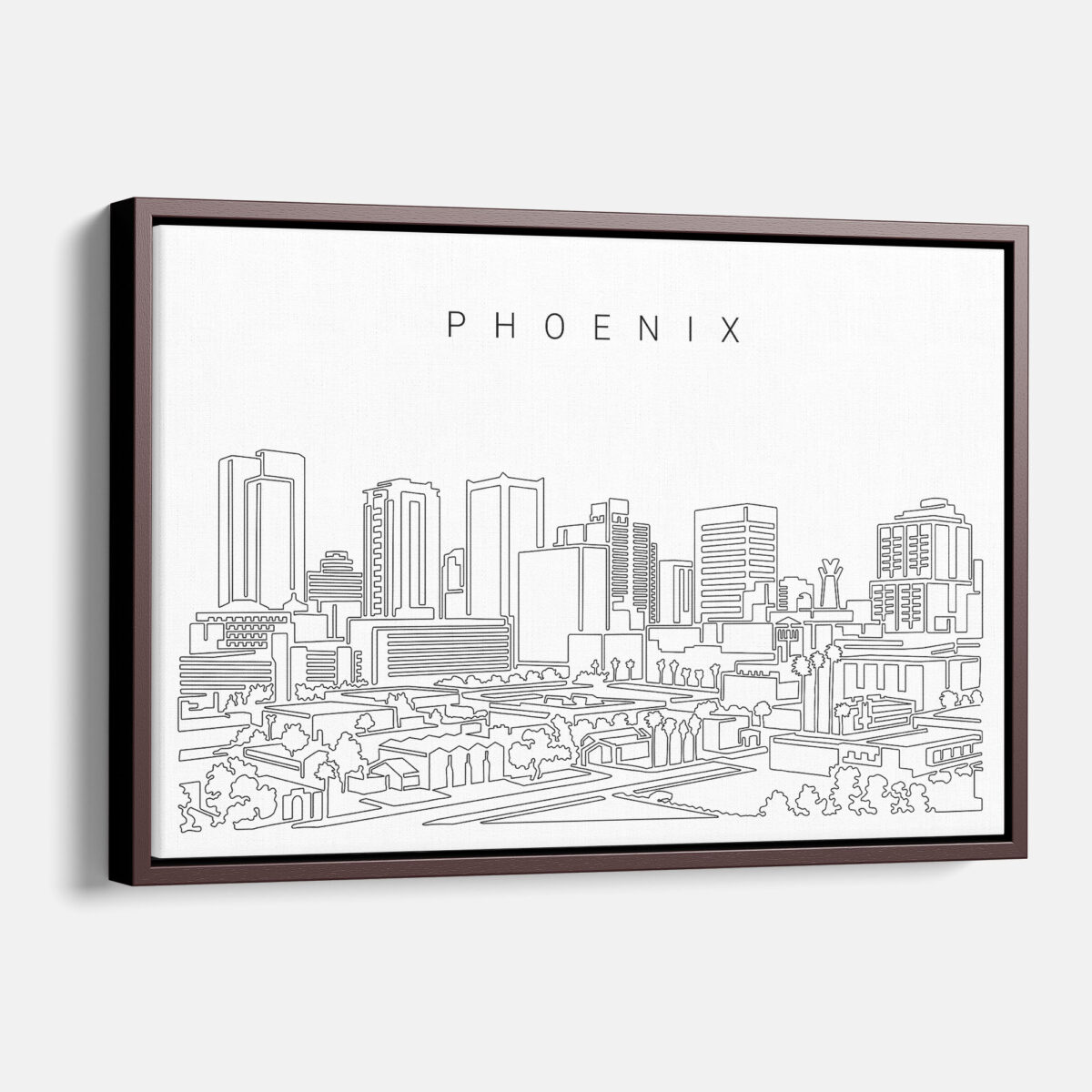 Framed Phoenix Arizona Canvas Print - Main - Light
