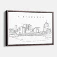 Framed Pittsburgh Canvas Print - Main - Light