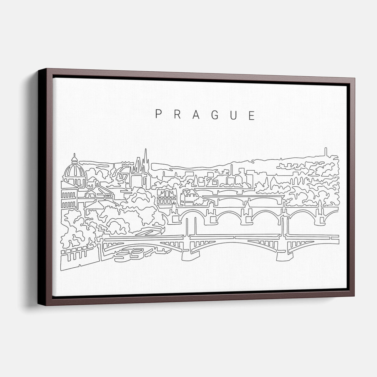 Prague Skyline Canvas Wall Art