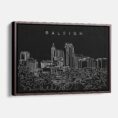 Framed Raleigh Canvas Print - Main - Dark