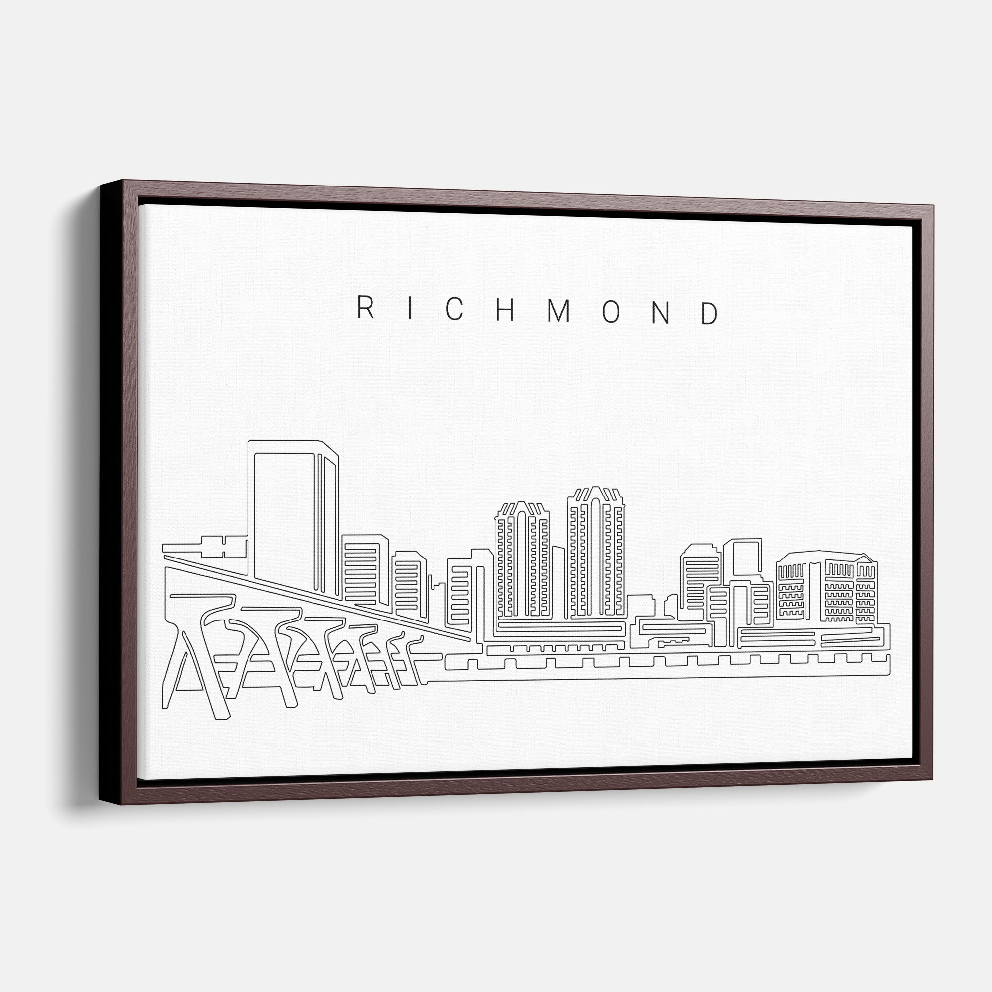 Richmond Skyline Canvas Wall Art