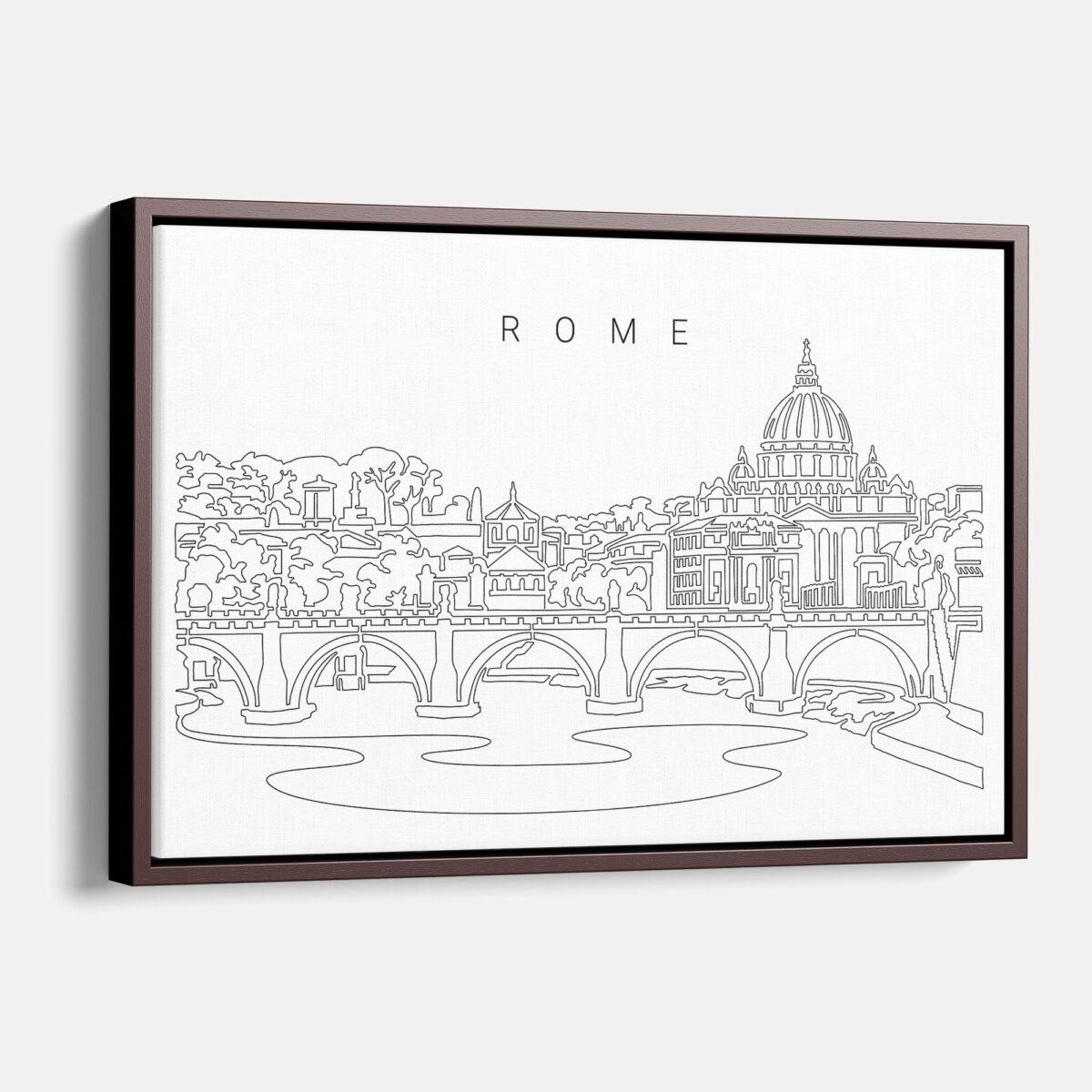 Framed Rome Canvas Print - Main - Light