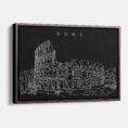 Framed Rome Colosseum Canvas Print - Main - Dark