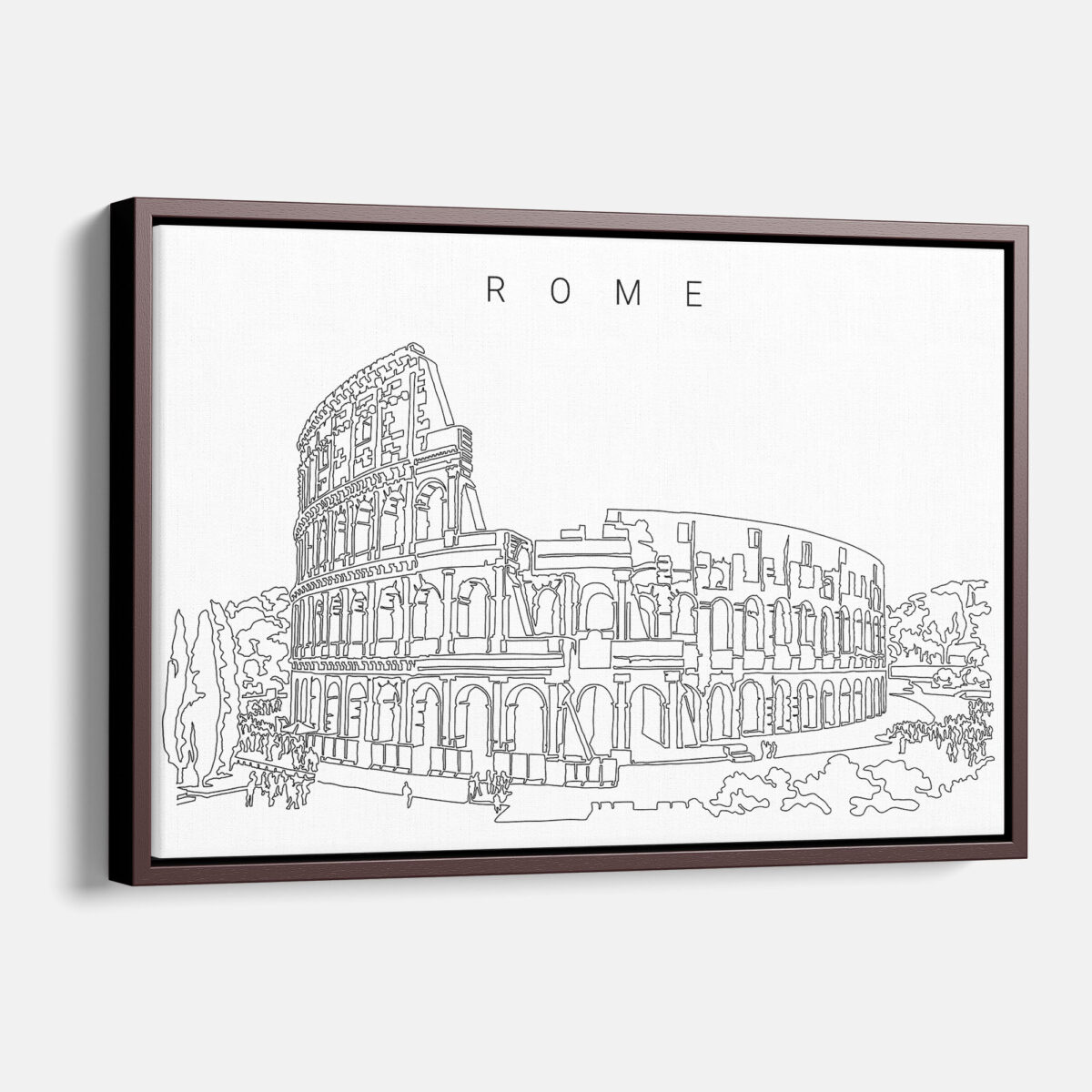 Framed Rome Colosseum Canvas Print - Main - Light
