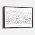 Framed Salt Lake City Canvas Print - Main - Light