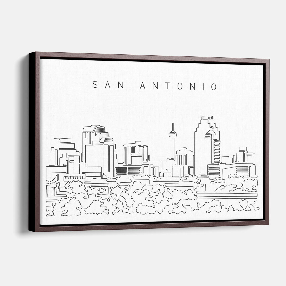 Framed San Antonio Canvas Print - Main - Light