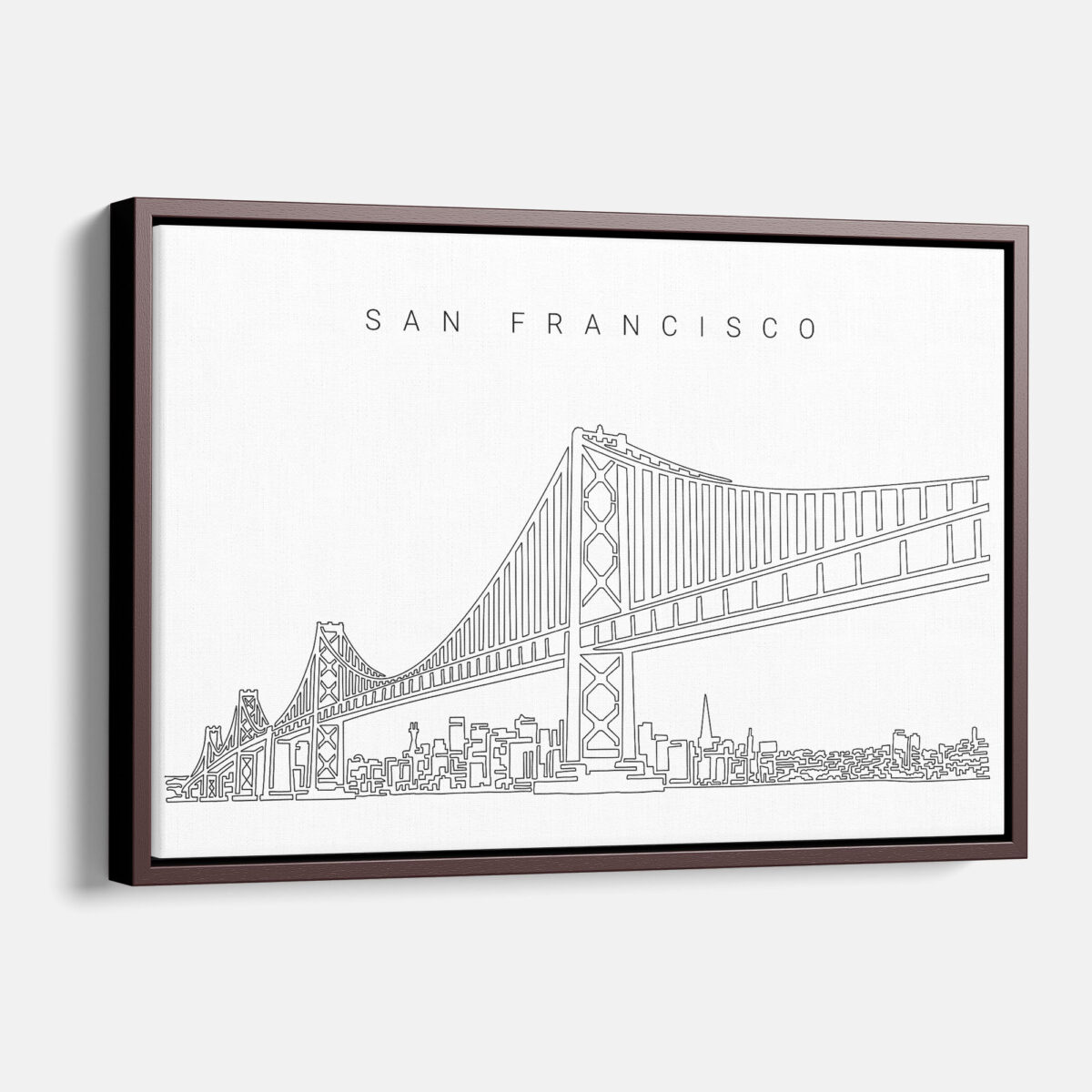 Framed San Francisco Canvas Print - Main - Light
