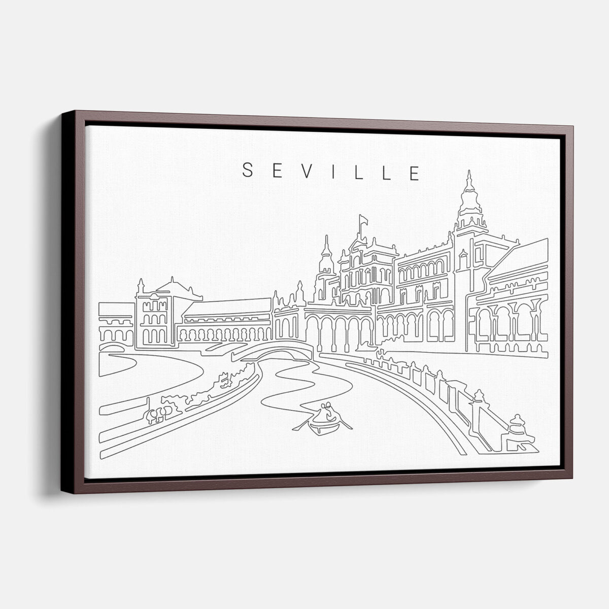 Framed Seville Canvas Print - Main - Light