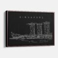 Framed Singapore Canvas Print - Main - Dark