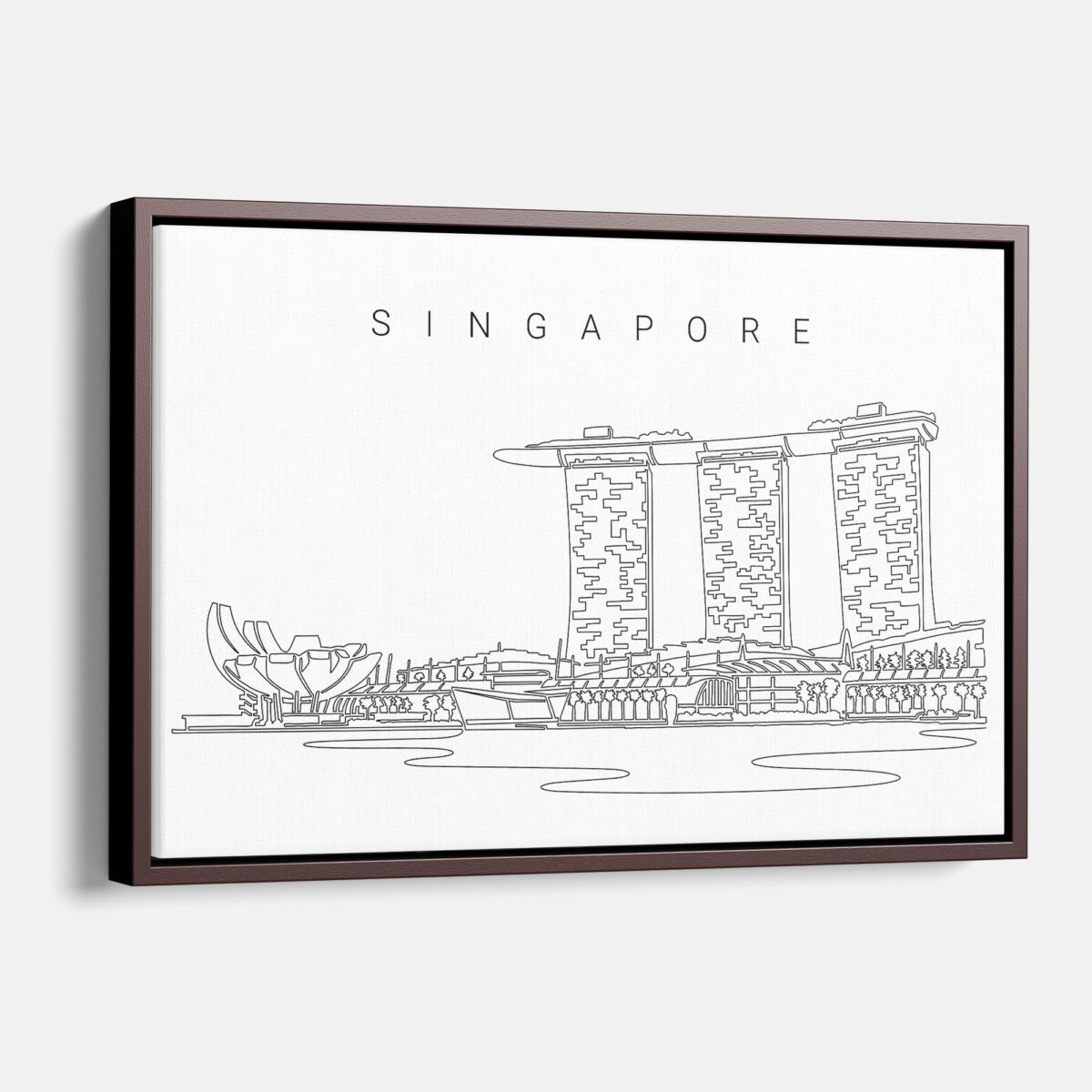Singapore Skyline Canvas Wall Art
