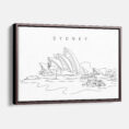 Framed Sydney Opera House Canvas Print - Main - Light
