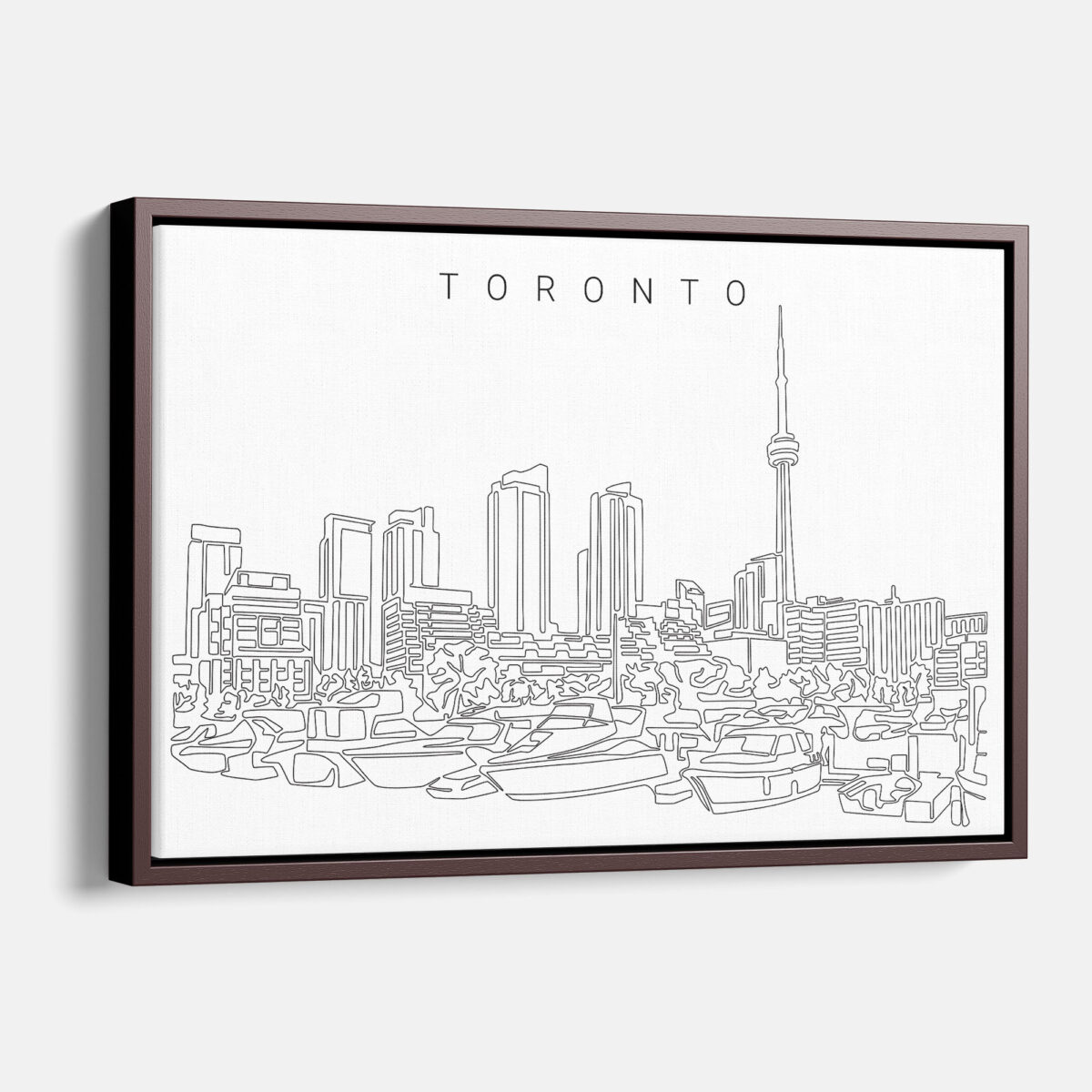Toronto Harbor Skyline Canvas Wall Art