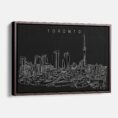 Framed Toronto Harbour Canvas Print - Main - Dark