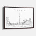 Framed Toronto Skyline Canvas Print - Main - Light