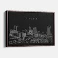 Framed Tulsa Canvas Print - Main - Dark