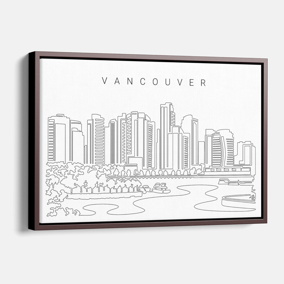 Framed Vancouver Canvas Print - Main - Light