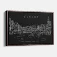 Framed Venice Canvas Print - Main - Dark