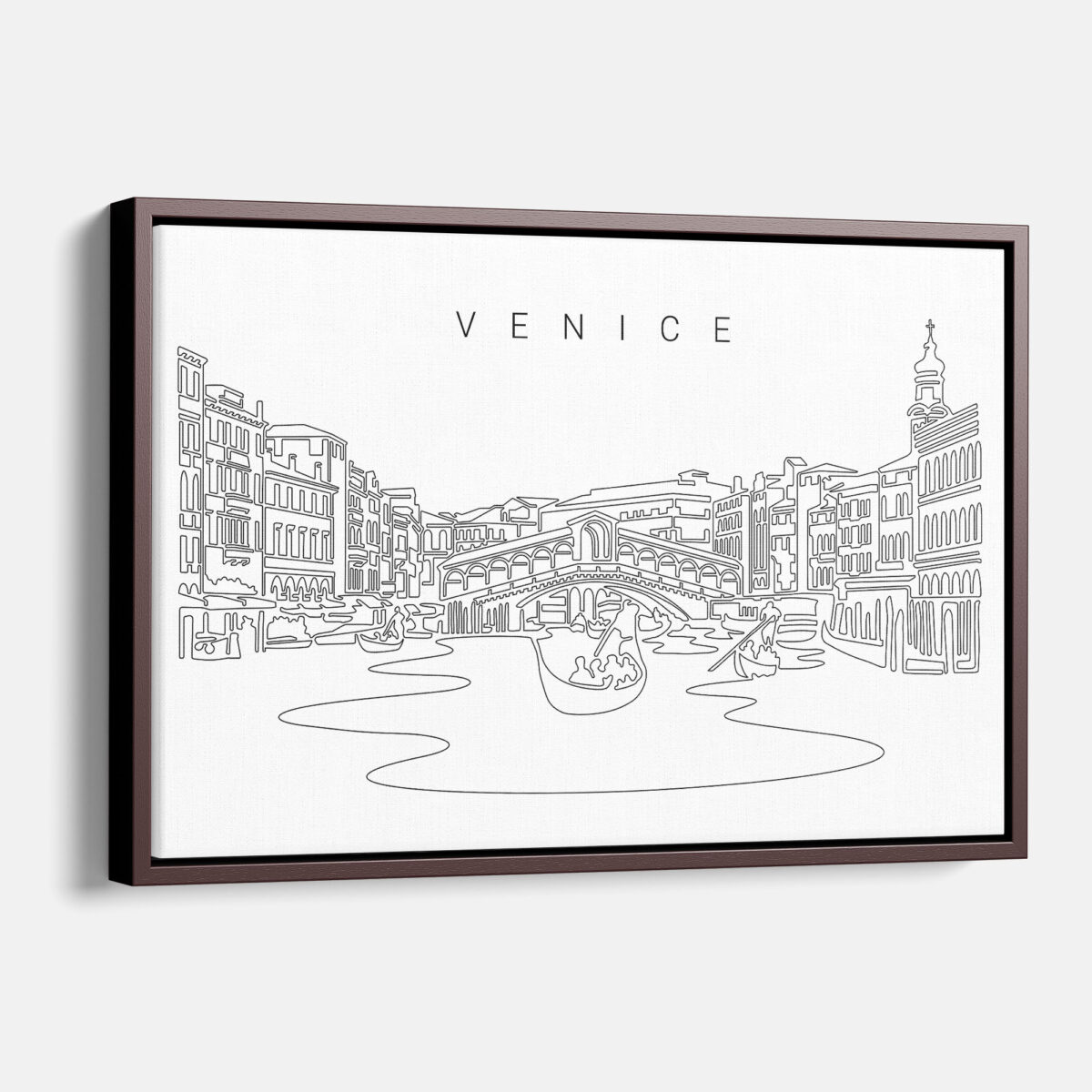 Framed Venice Canvas Print - Main - Light
