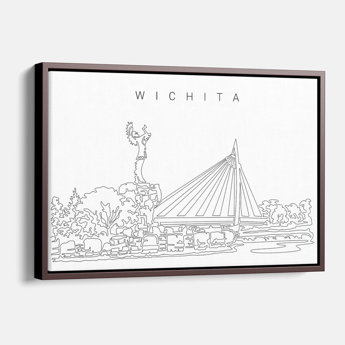 Framed Wichita Canvas Print - Main - Light