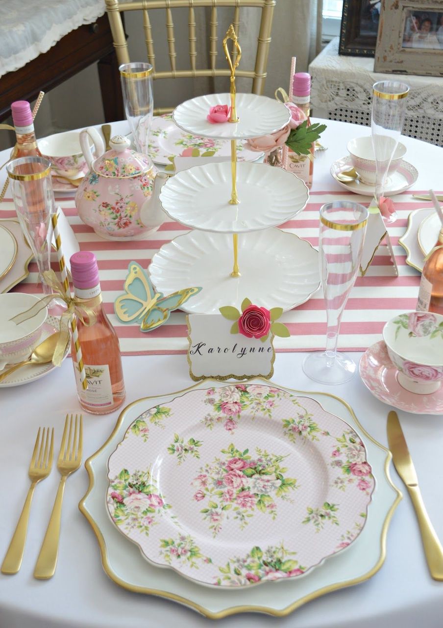 tea party table ideas tablescape supplies cake stand