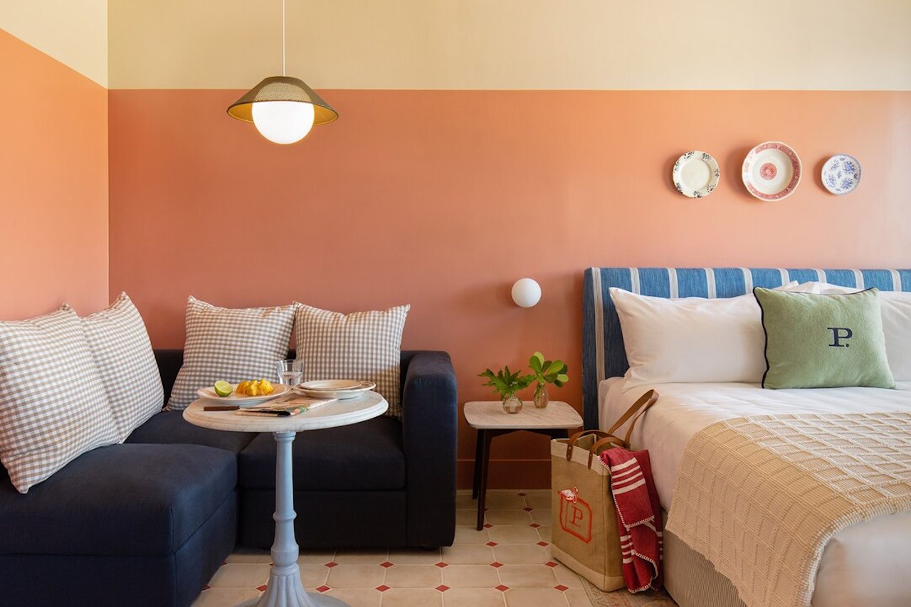 updated hotel decor aesthetic hotel room pastel
