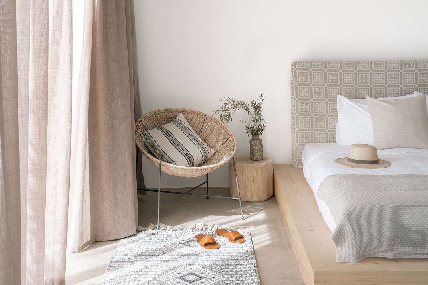 updated hotel decor neutrals bedroom