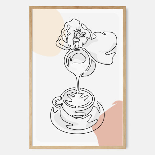 Coffee Art Print - Latte Art - Main - Portrait