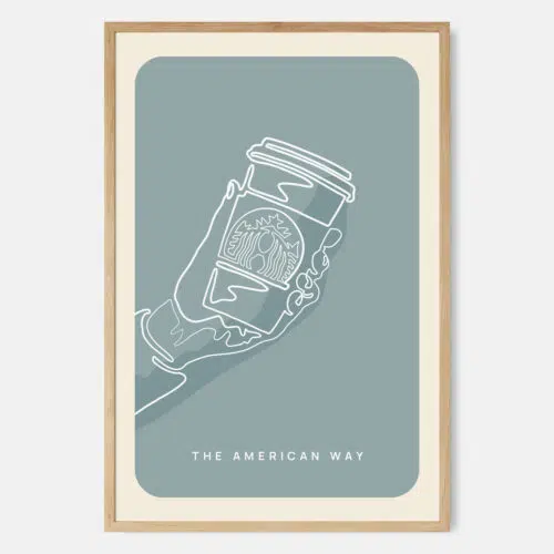 Framed Coffee Art Print - The American Way - Main