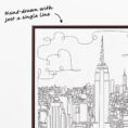 Empire State Building One Line Art