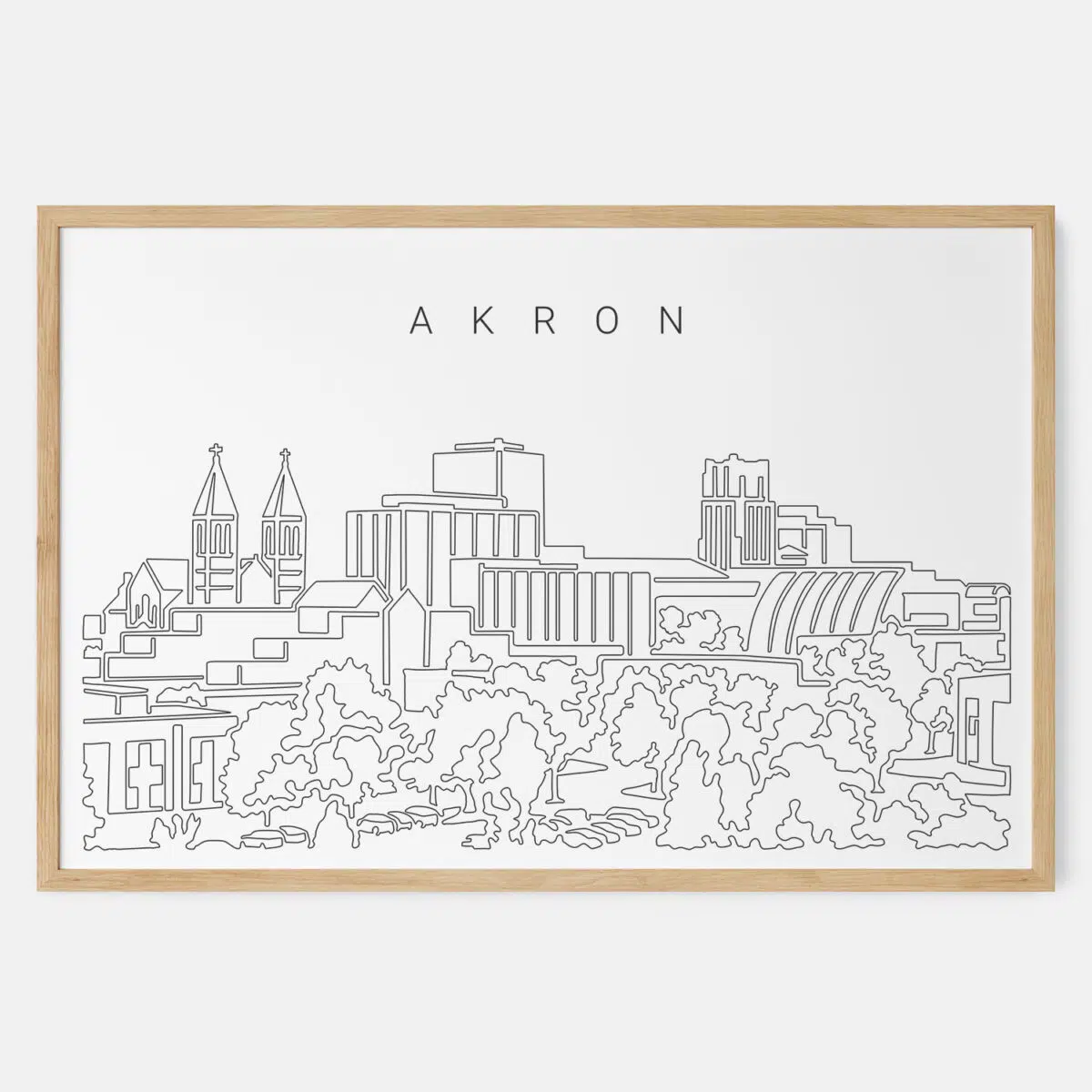 Framed Akron Art print - Landscape - Main