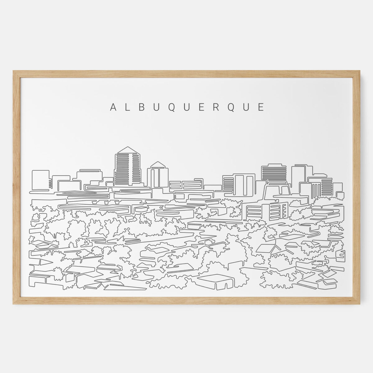 Framed Albuquerque Art print - Landscape - Main