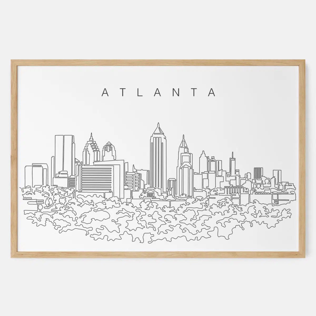 Framed Atlanta Art print - Landscape - Main