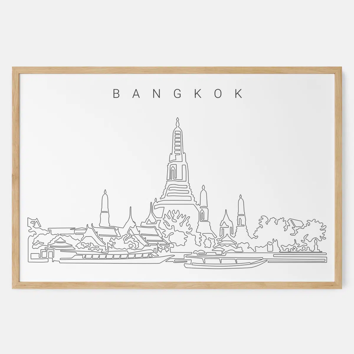 Framed Bangkok Wat Arun Temple Art print - Landscape - Main