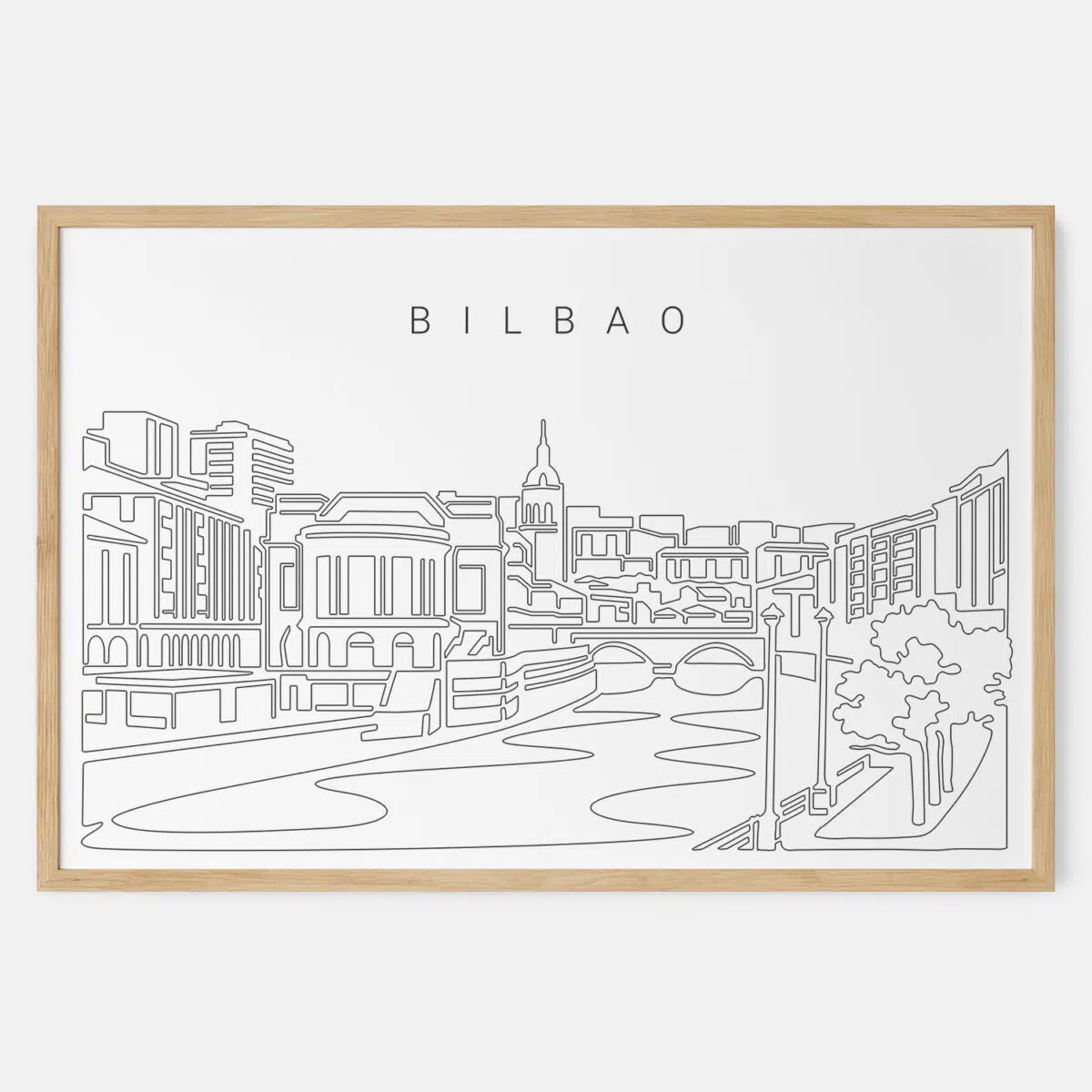 Framed Bilbao Art print - Landscape - Main