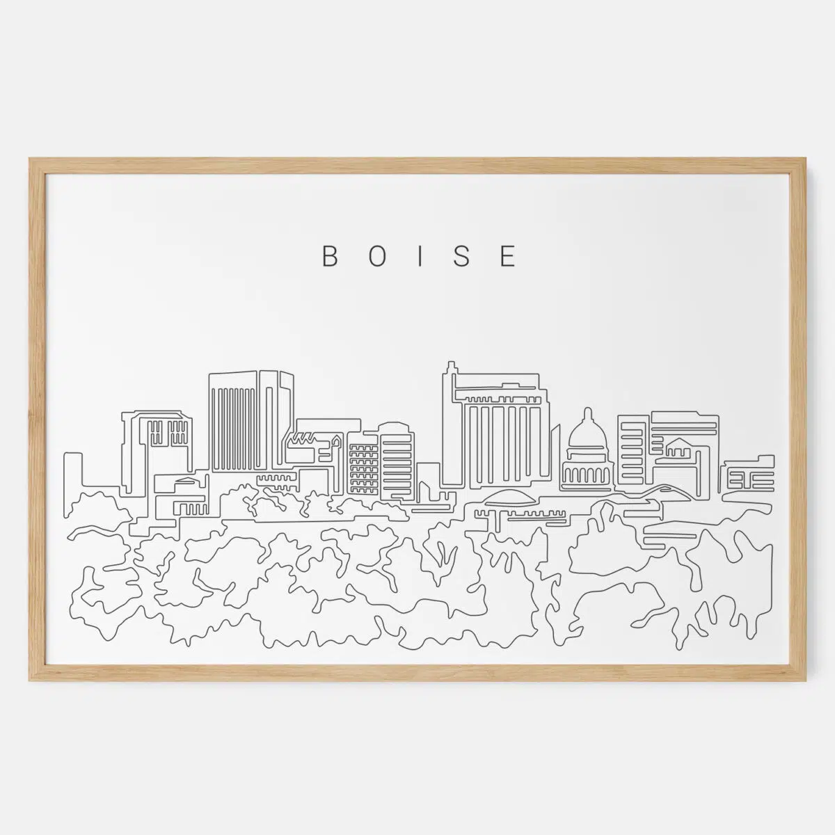 Framed Boise Idaho Art print - Landscape - Main