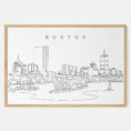 Framed Boston Charles River Art print - Landscape - Main
