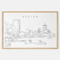 Framed Boston Esplanade Art print - Landscape - Main