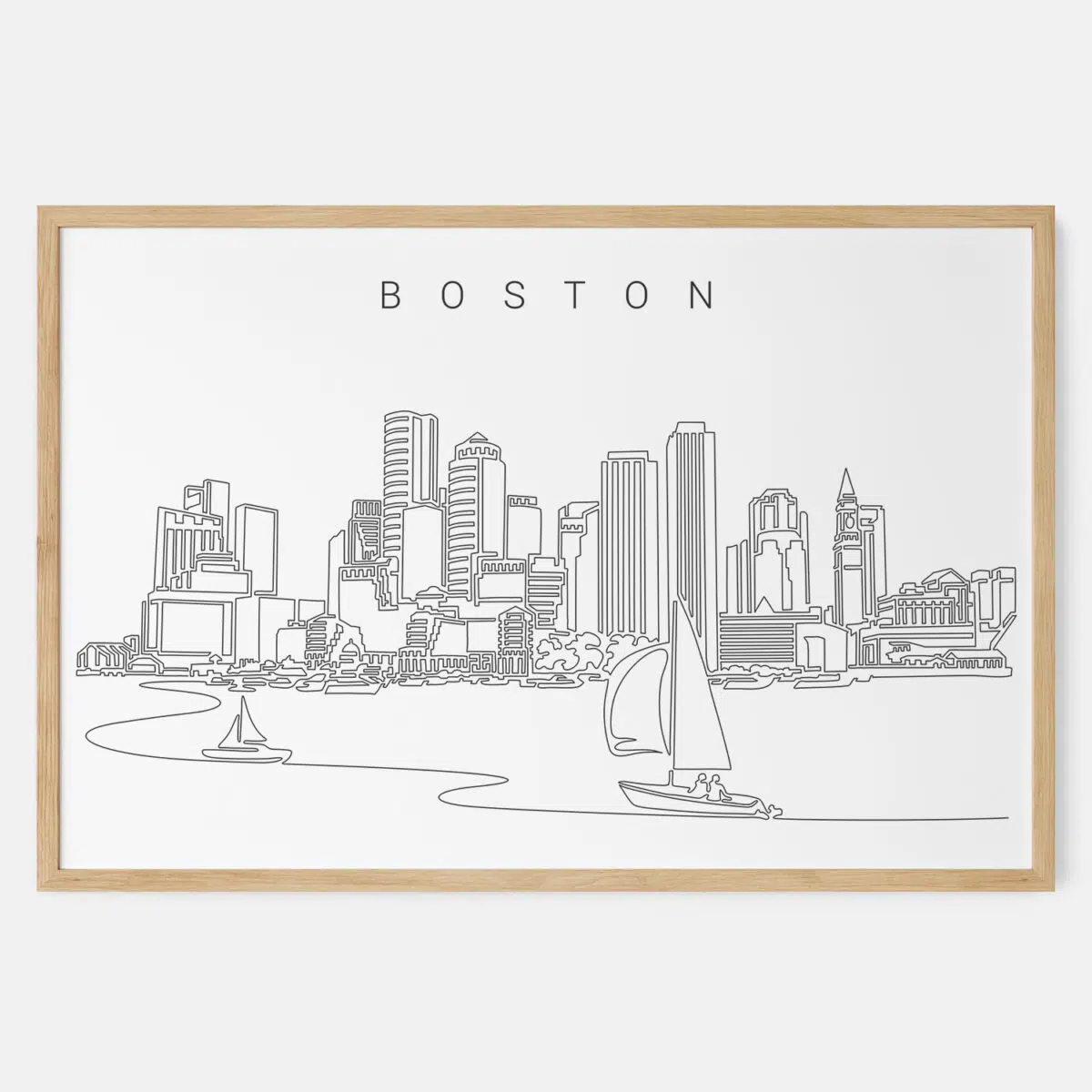 Framed Boston Harbor Art print - Landscape - Main