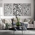 Framed Canvas Wall Art Monstera Leaf - Modern Living Room