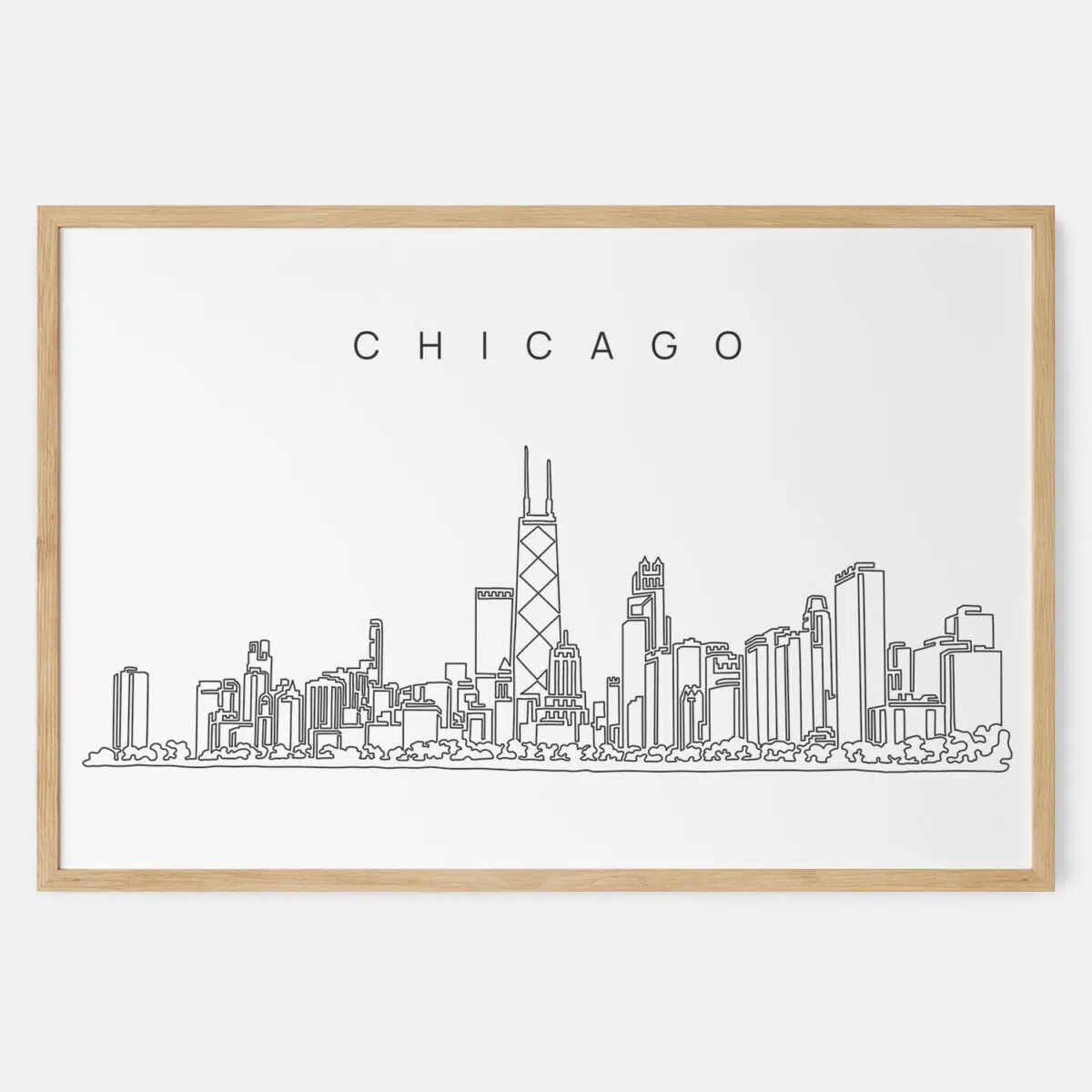 Framed Chicago Art print - Landscape - Main