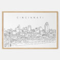 Framed Cincinnati Art print - Landscape - Main
