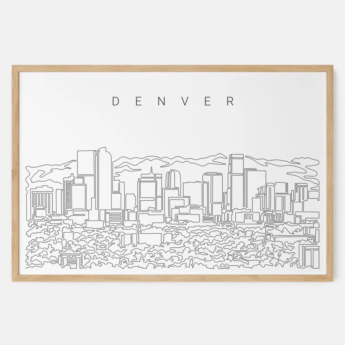 Framed Denver Art print - Landscape - Main