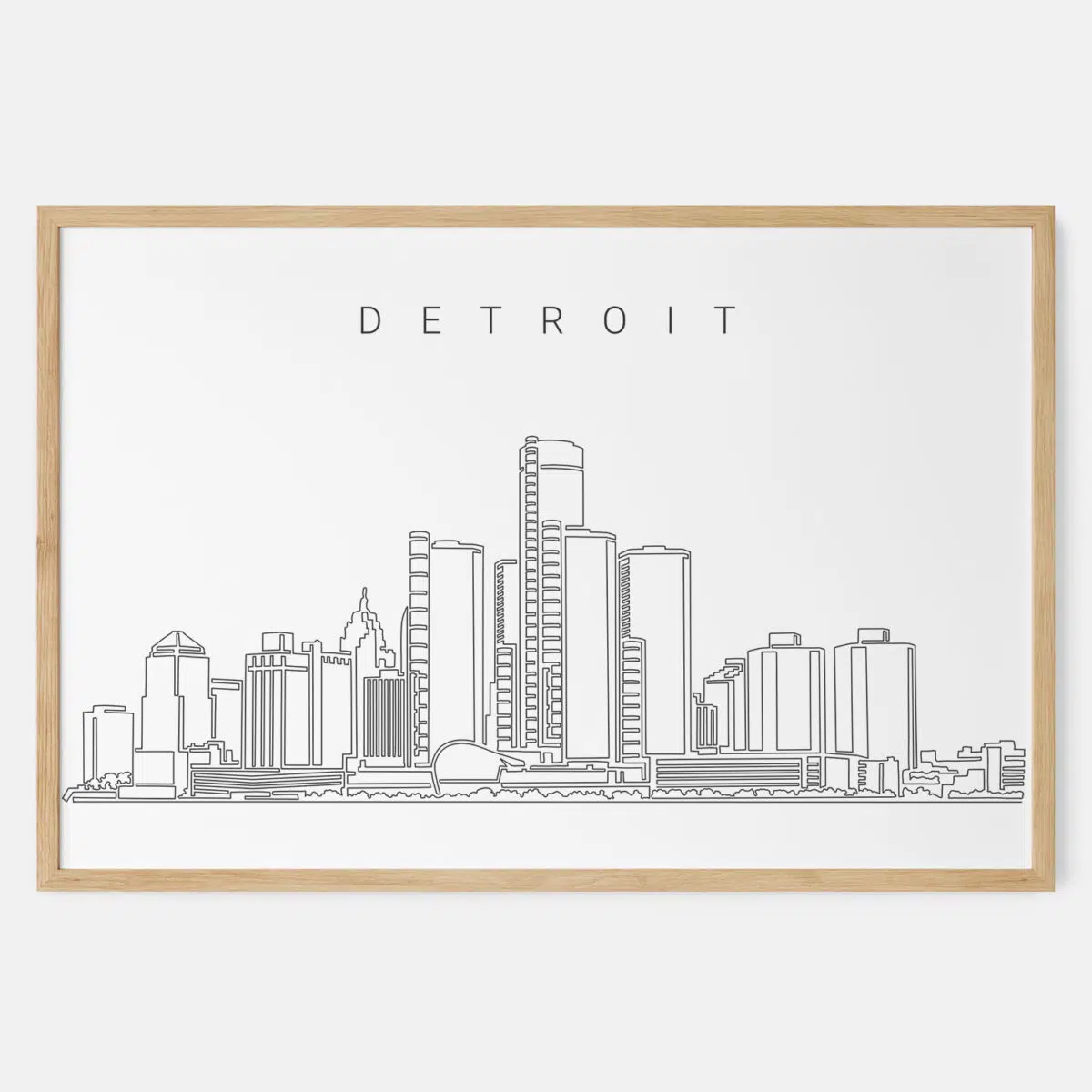 Framed Detroit Art print - Landscape - Main
