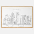 Framed Doha Art print - Landscape - Main