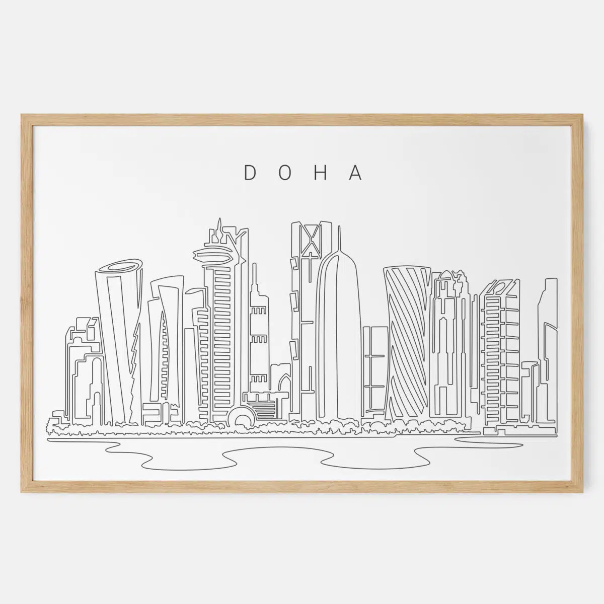 Doha Skyline Art Print
