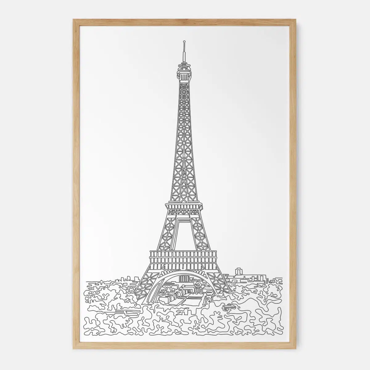 Framed Eiffel Tower Art print - Portrait - Main
